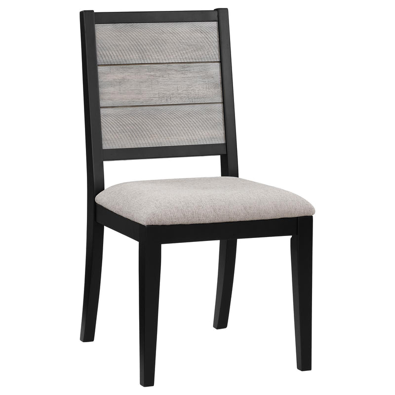 Coaster Furniture Elodie 121222 Upholstered Padded Seat Dining Side Chair - Dove Grey/Black IMAGE 1