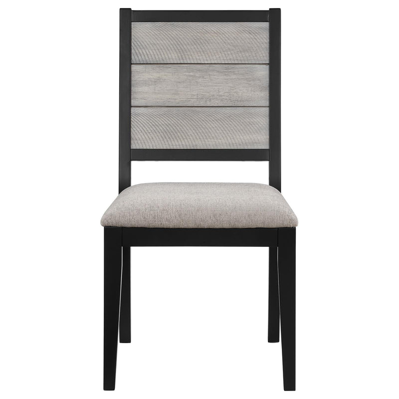 Coaster Furniture Elodie 121222 Upholstered Padded Seat Dining Side Chair - Dove Grey/Black IMAGE 3