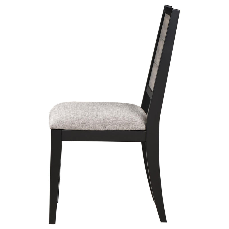 Coaster Furniture Elodie 121222 Upholstered Padded Seat Dining Side Chair - Dove Grey/Black IMAGE 5