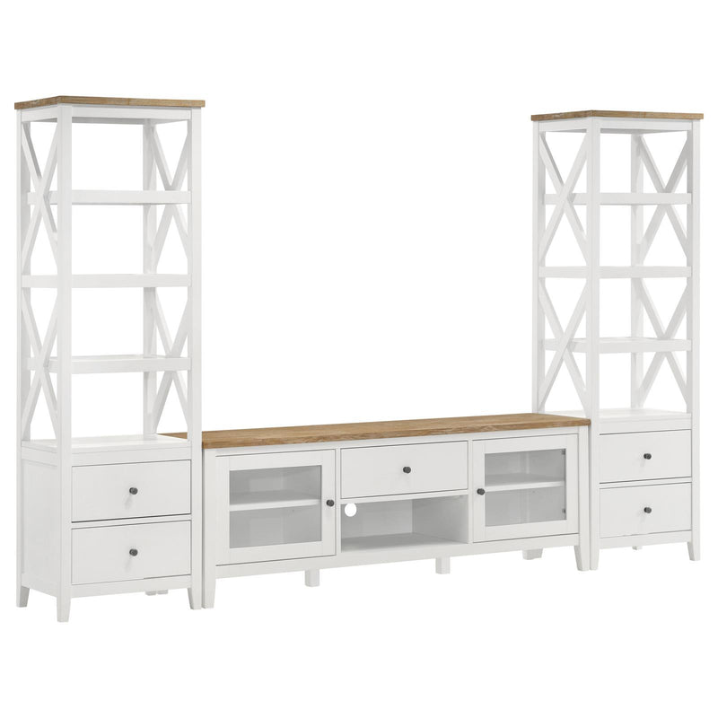 Coaster Furniture Angela 708253 2-door Wooden 67" TV Stand - Brown/White IMAGE 10