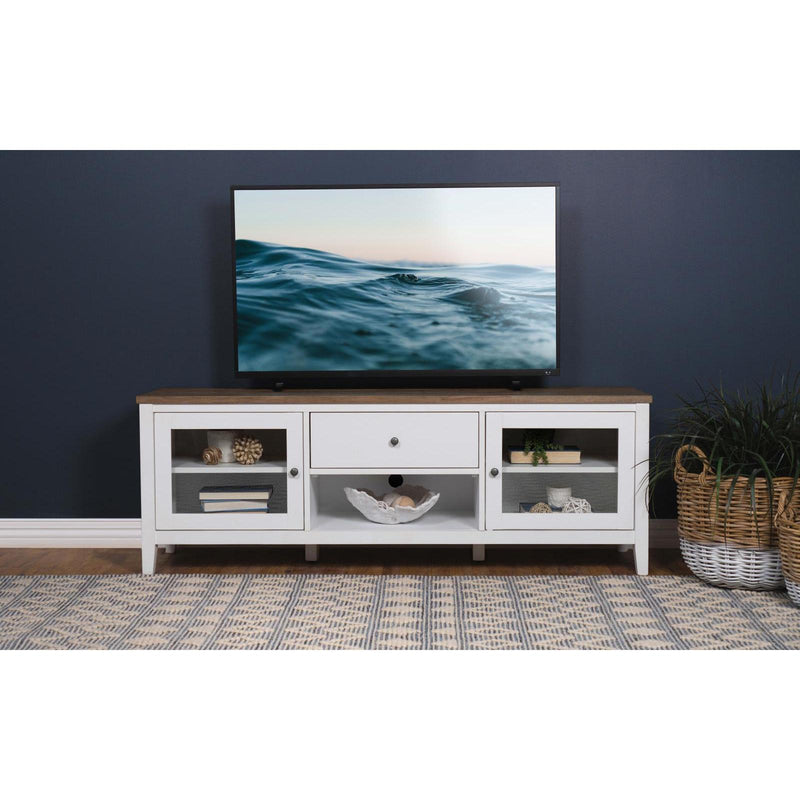 Coaster Furniture Angela 708253 2-door Wooden 67" TV Stand - Brown/White IMAGE 2