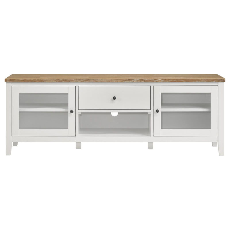 Coaster Furniture Angela 708253 2-door Wooden 67" TV Stand - Brown/White IMAGE 4