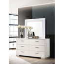 Coaster Furniture Felicity 203504LED Dresser Mirror with LED Light - Glossy White IMAGE 3