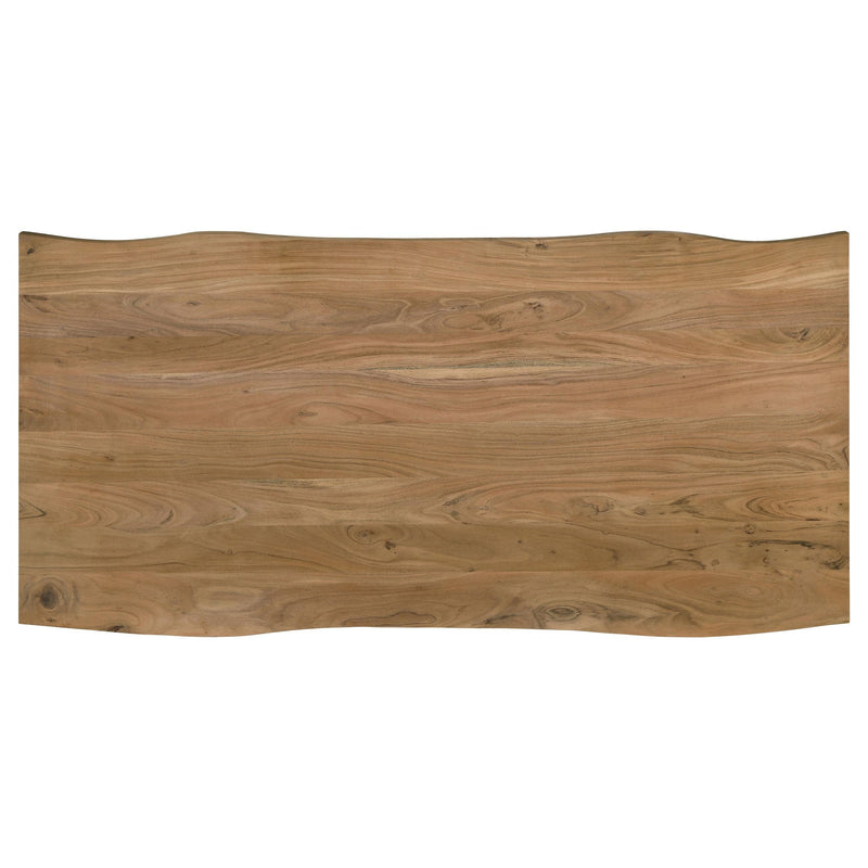 Coaster Furniture Bradshaw 115541 Rectangular Live Edge Dining Table - Natural Acacia/Black IMAGE 4