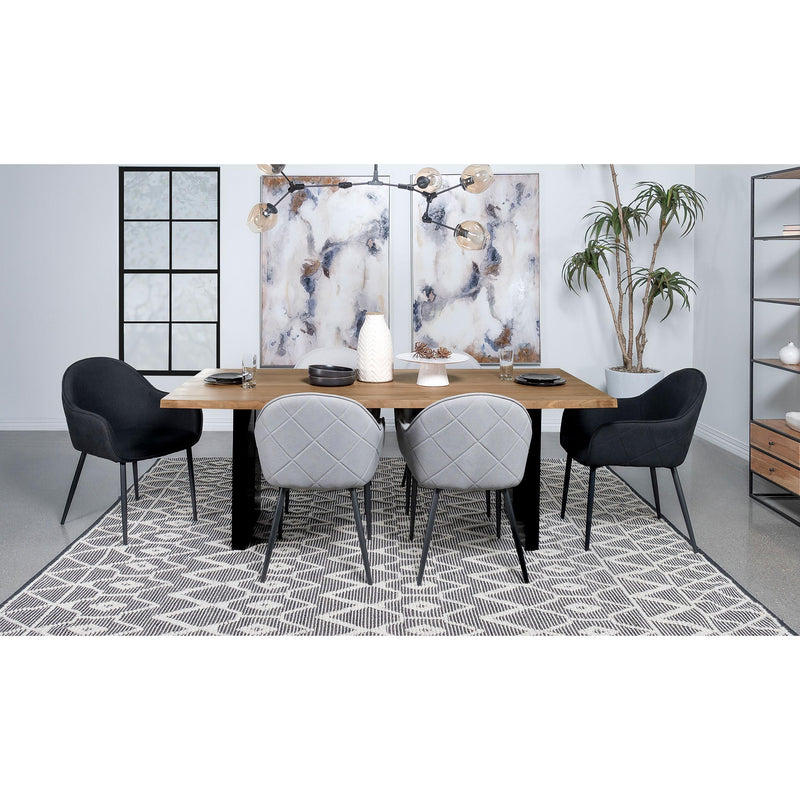 Coaster Furniture Bradshaw 115541 Rectangular Live Edge Dining Table - Natural Acacia/Black IMAGE 6