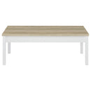 Coaster Furniture Stacie 709950 3-Piece Composite Wood Coffee Table Set - Antique Pine/White IMAGE 4