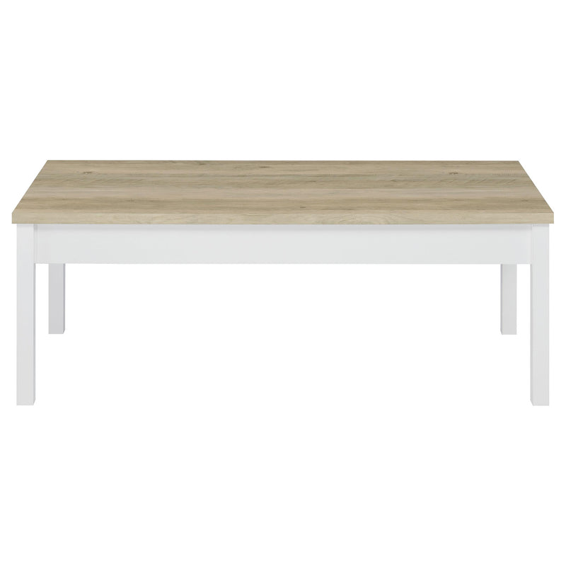 Coaster Furniture Stacie 709950 3-Piece Composite Wood Coffee Table Set - Antique Pine/White IMAGE 4