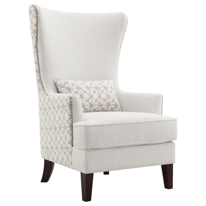 Coaster Furniture Pippin 904066 Upholstered Wingback Accent Chair - Latte IMAGE 1