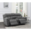 Coaster Furniture Bahrain 609542P Upholstered Power Loveseat With Console - Charcoal IMAGE 2