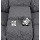 Coaster Furniture Bahrain 609542P Upholstered Power Loveseat With Console - Charcoal IMAGE 6