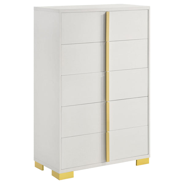 Coaster Furniture Marceline 222935 5-Drawer Chest - White IMAGE 1