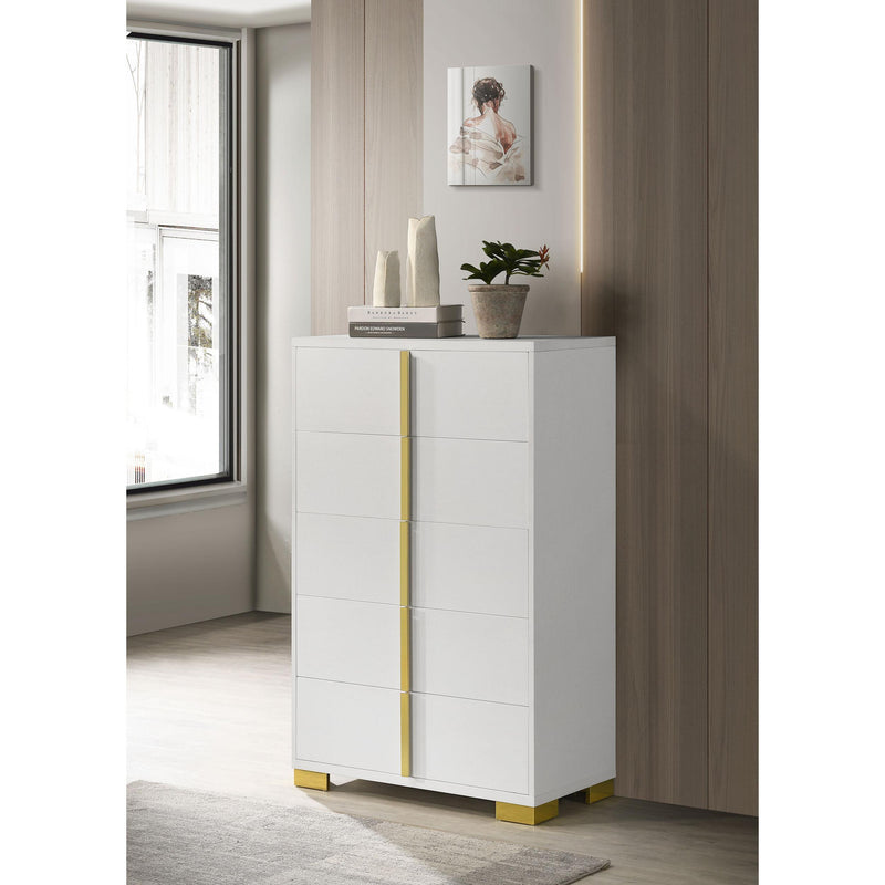 Coaster Furniture Marceline 222935 5-Drawer Chest - White IMAGE 2