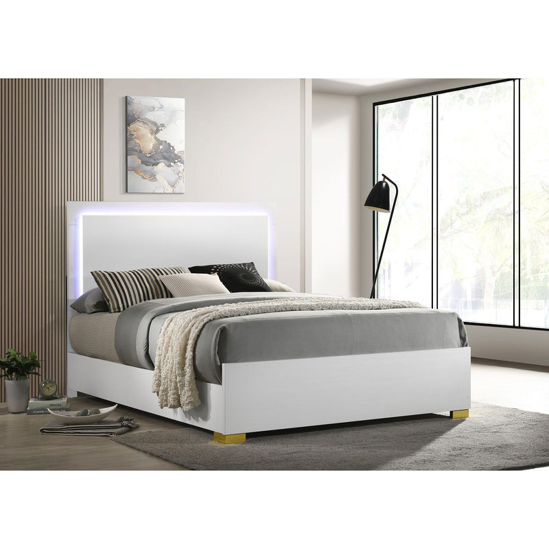 Coaster Furniture Marceline 222931Q Queen Bed with LED Headboard - White IMAGE 2