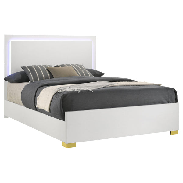 Coaster Furniture Marceline 222931KE King Bed with LED Headboard - White IMAGE 1