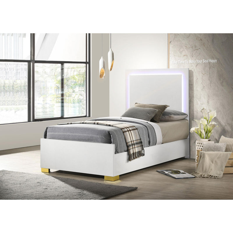 Coaster Furniture Marceline 222931T Twin Bed with LED Headboard - White IMAGE 2