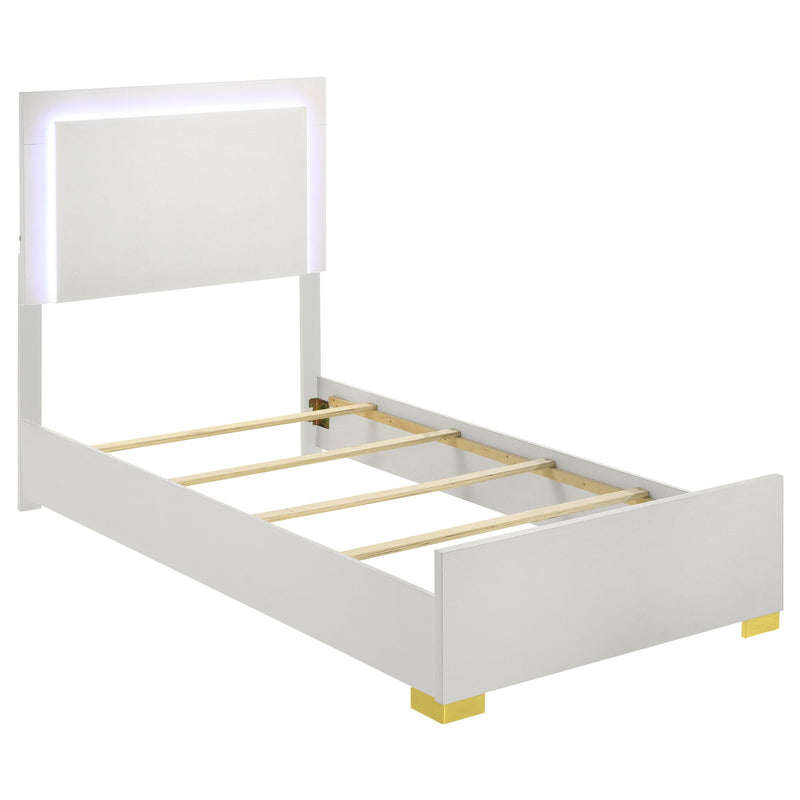 Coaster Furniture Marceline 222931T Twin Bed with LED Headboard - White IMAGE 4