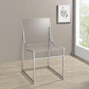 Coaster Furniture Adino 121182 Acrylic Dining Side Chair - Clear/Chrome IMAGE 2