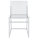 Coaster Furniture Adino 121182 Acrylic Dining Side Chair - Clear/Chrome IMAGE 4
