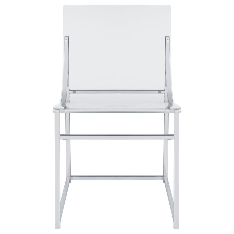 Coaster Furniture Adino 121182 Acrylic Dining Side Chair - Clear/Chrome IMAGE 4