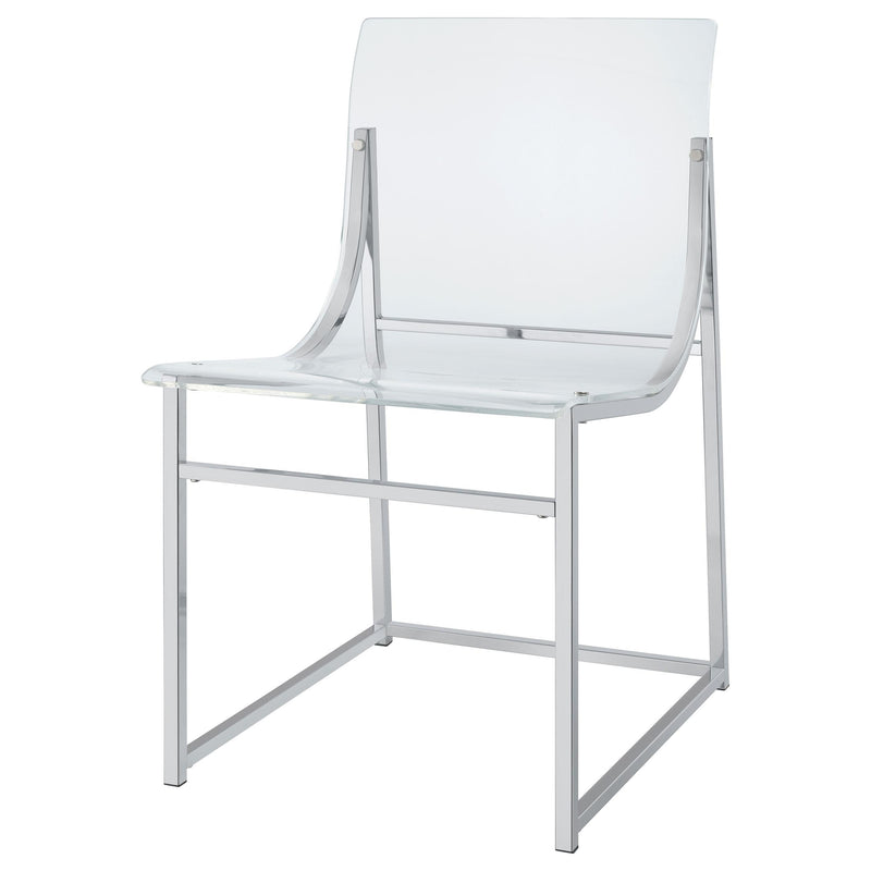 Coaster Furniture Adino 121182 Acrylic Dining Side Chair - Clear/Chrome IMAGE 5