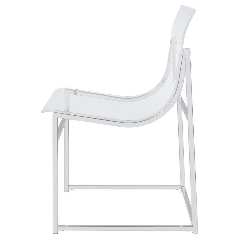 Coaster Furniture Adino 121182 Acrylic Dining Side Chair - Clear/Chrome IMAGE 6