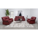 Coaster Furniture Camila 610241 Camila Upholstered Motion Reclining Sofa - Red IMAGE 2