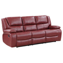 Coaster Furniture Camila 610241 Camila Upholstered Motion Reclining Sofa - Red IMAGE 3