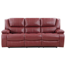 Coaster Furniture Camila 610241 Camila Upholstered Motion Reclining Sofa - Red IMAGE 4