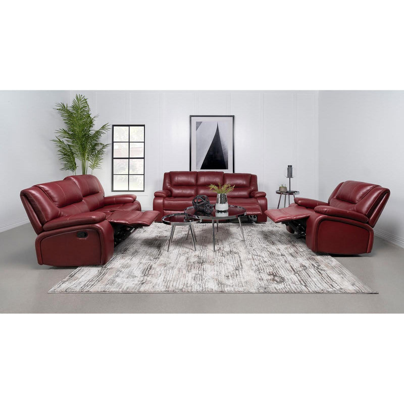 Coaster Furniture Camila 610241 Camila Upholstered Motion Reclining Sofa - Red IMAGE 7