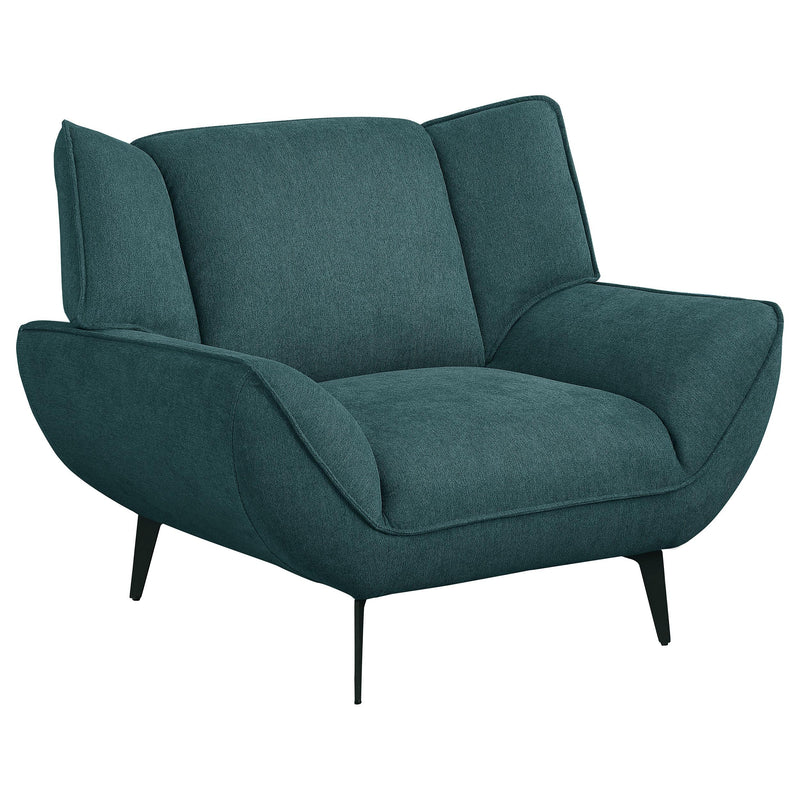 Coaster Furniture Acton 511163 Upholstered Flared Arm Chair - Teal Blue IMAGE 1