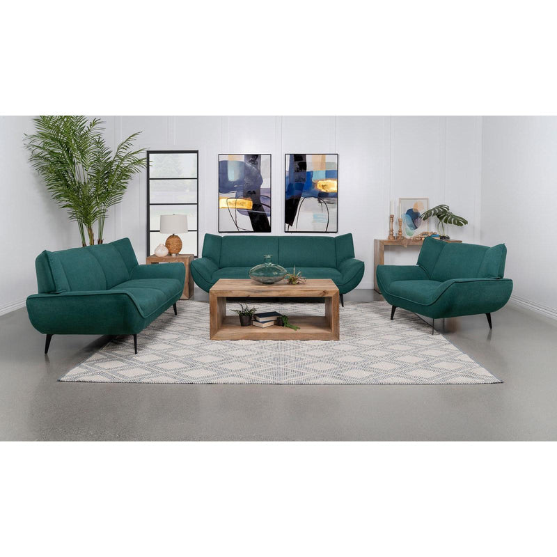 Coaster Furniture Acton 511163 Upholstered Flared Arm Chair - Teal Blue IMAGE 2
