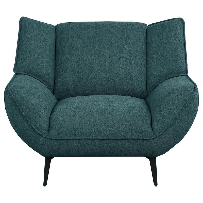 Coaster Furniture Acton 511163 Upholstered Flared Arm Chair - Teal Blue IMAGE 3