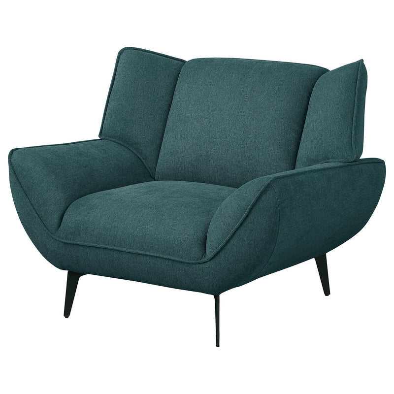 Coaster Furniture Acton 511163 Upholstered Flared Arm Chair - Teal Blue IMAGE 4