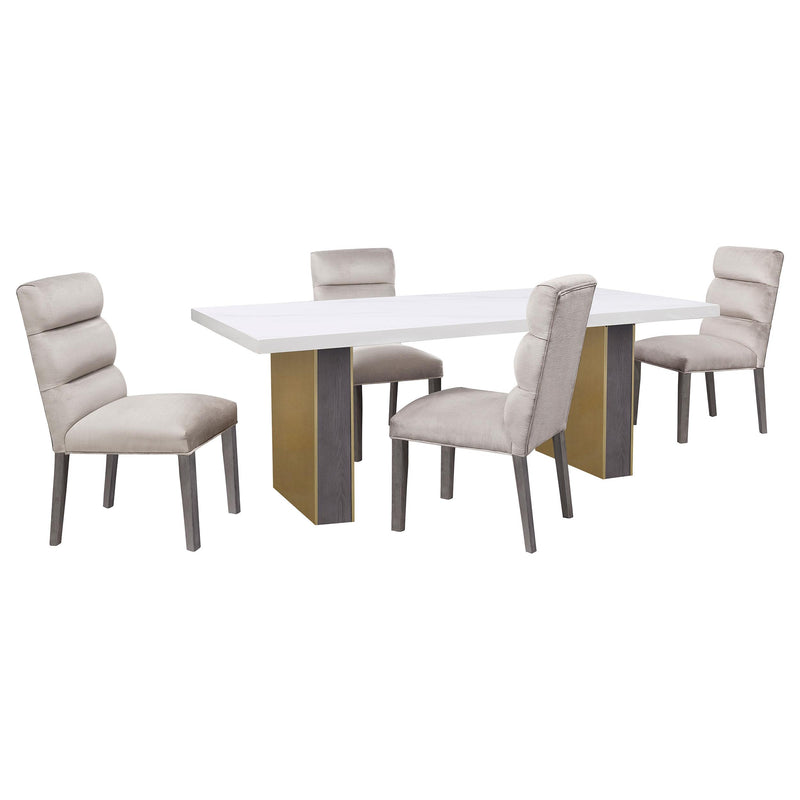 Coaster Furniture Cantrell 106683 Upholstered Dining Side Chair - Stone IMAGE 9