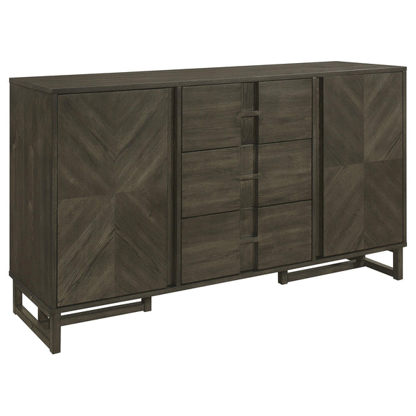 Coaster Furniture Kelly 107965 3-Drawer Storage Dining Sideboard Server - Dark Grey IMAGE 1
