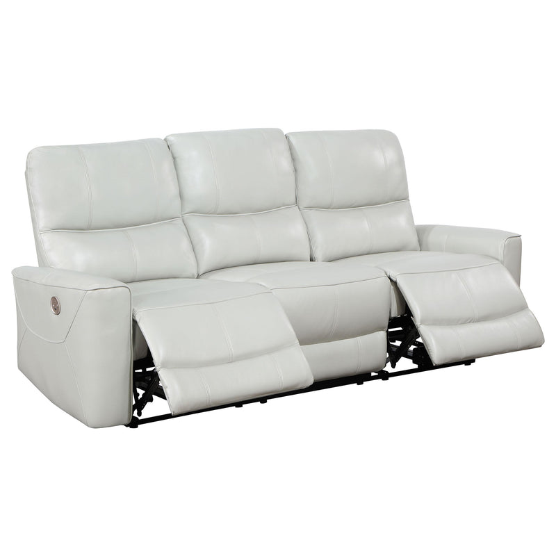 Coaster Furniture Greenfield 610261P Upholstered Power Reclining Sofa - Ivory IMAGE 3