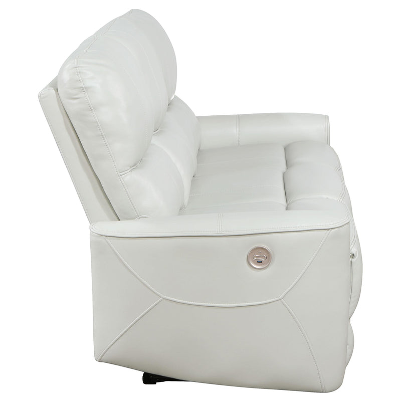 Coaster Furniture Greenfield 610261P Upholstered Power Reclining Sofa - Ivory IMAGE 6