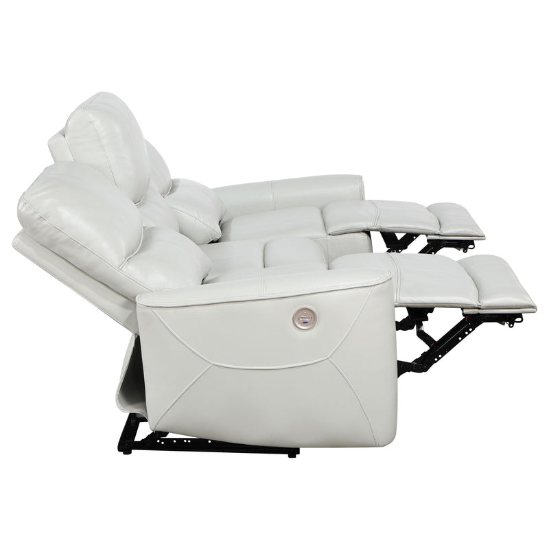 Coaster Furniture Greenfield 610261P Upholstered Power Reclining Sofa - Ivory IMAGE 7
