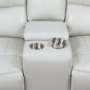 Coaster Furniture Greenfield 610262P Upholstered Power Reclining Loveseat With Console - Ivory IMAGE 10