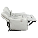Coaster Furniture Greenfield 610262P Upholstered Power Reclining Loveseat With Console - Ivory IMAGE 7