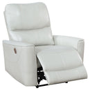 Coaster Furniture Greenfield 610263P Upholstered Power Recliner Chair - Ivory IMAGE 3