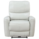 Coaster Furniture Greenfield 610263P Upholstered Power Recliner Chair - Ivory IMAGE 4