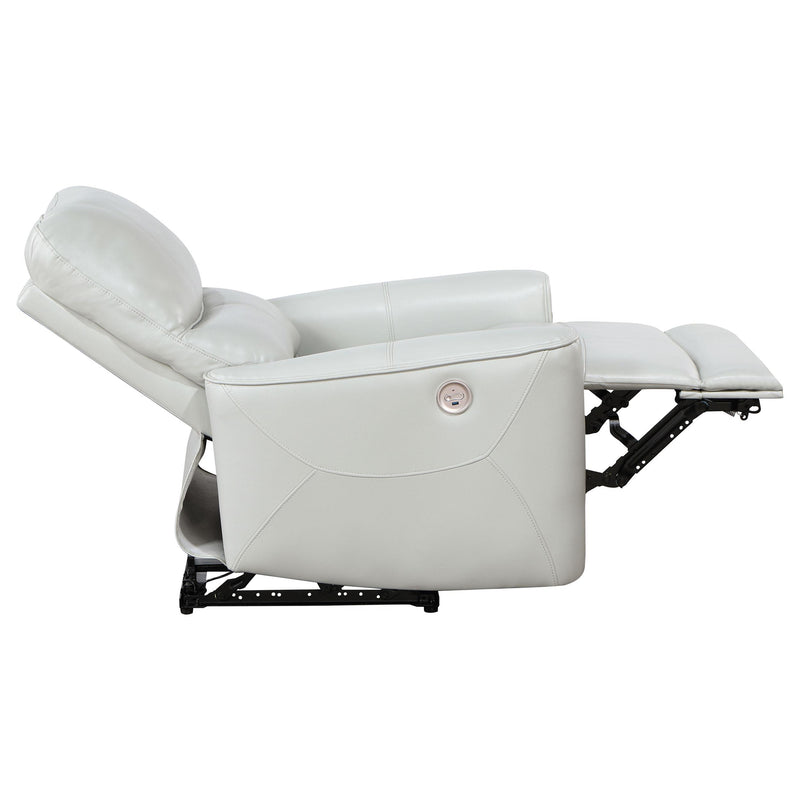 Coaster Furniture Greenfield 610263P Upholstered Power Recliner Chair - Ivory IMAGE 7