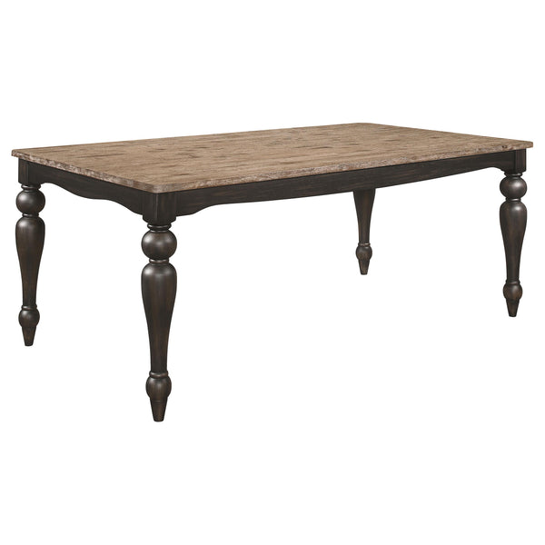 Coaster Furniture Bridget 108221 Rectangular Dining Table - Brown Brushed/Charcoal Sandthrough IMAGE 1