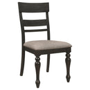 Coaster Furniture Bridget 108222 Ladder Back Dining Side Chair - Stone Brown/Charcoal Sandthrough IMAGE 1