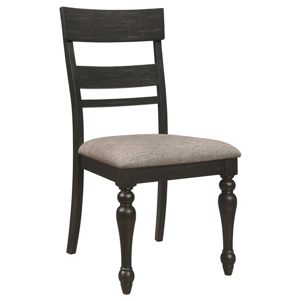 Coaster Furniture Bridget 108222 Ladder Back Dining Side Chair - Stone Brown/Charcoal Sandthrough IMAGE 1
