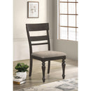 Coaster Furniture Bridget 108222 Ladder Back Dining Side Chair - Stone Brown/Charcoal Sandthrough IMAGE 2
