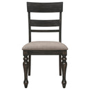 Coaster Furniture Bridget 108222 Ladder Back Dining Side Chair - Stone Brown/Charcoal Sandthrough IMAGE 3
