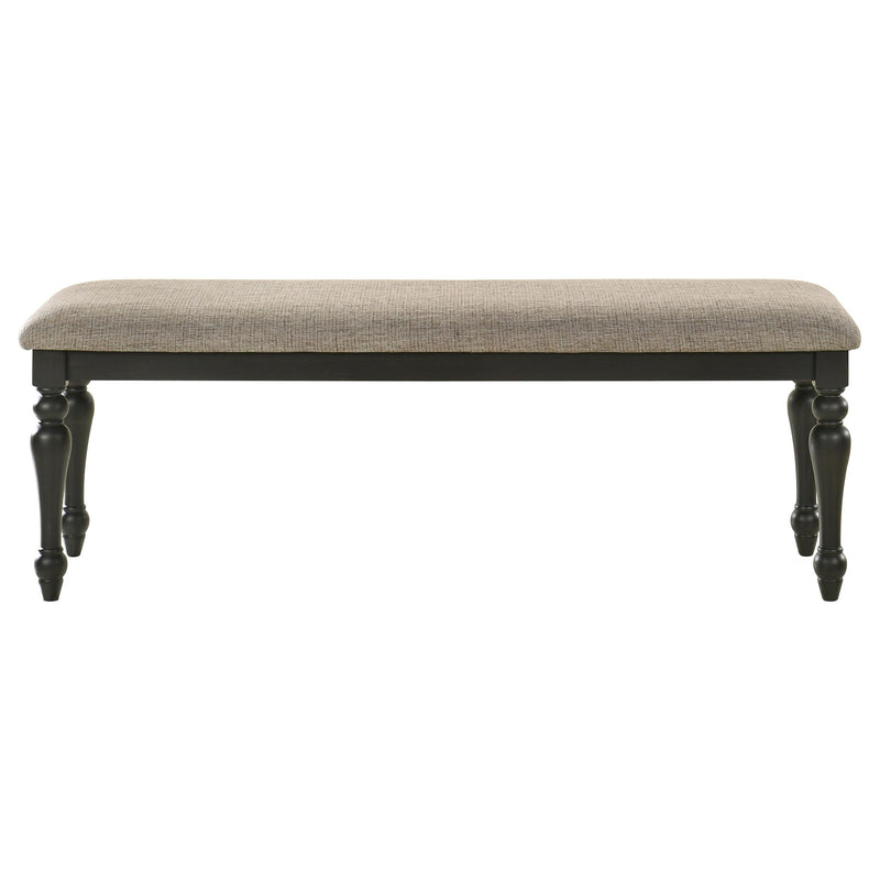 Coaster Furniture Bridget 108223 Upholstered Dining Bench - Stone Brown/Charcoal Sandthrough IMAGE 3
