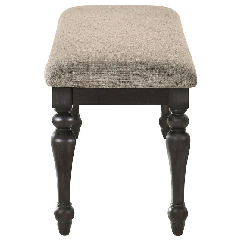 Coaster Furniture Bridget 108223 Upholstered Dining Bench - Stone Brown/Charcoal Sandthrough IMAGE 4